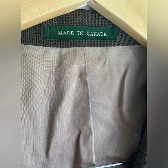 Lauren Ralph Lauren Vintage Wool Suit Jacket Blazer Brown 48R Men’s Green Label - Picture 3 of 16